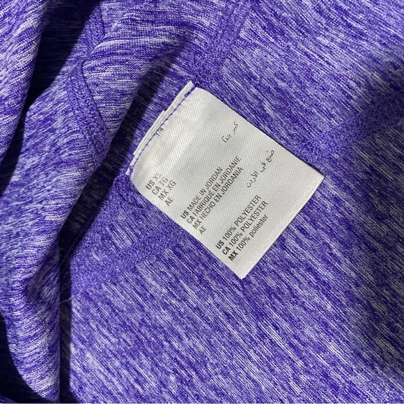 Women Sport Tee Extra Large XL Rapidry Tee Yoga Top Marled Purple T-Shirt - Picture 10 of 14